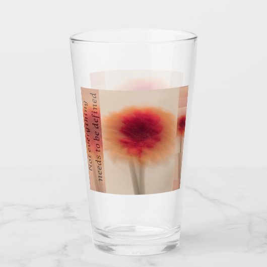 Warm Neutral Abstract Glass Cup Glas (Voorkant)