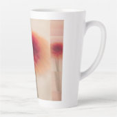 Warm Neutral Abstract Latte Mug Latte Mok (Rechts)