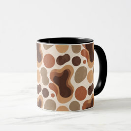 Warm Neutral Abstract Mug – Modern Organic Pattern Mok