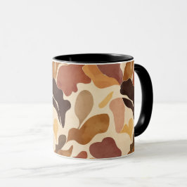 Warm Neutral Abstract Mug – Modern Organic Pattern Mok
