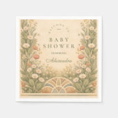 Warm Neutral Desert Botanicals Baby Shower Servet (Voorkant)