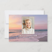 Warm Oceaan Zeezicht Foto Ter Herinnering  Bedankkaart (Achterkant)