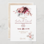 Warm Octiber Wedding Kaart (Voorkant / Achterkant)