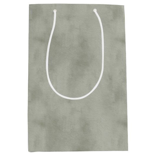 Warm Olive Green Christmas Medium Cadeauzakje (Voorkant)