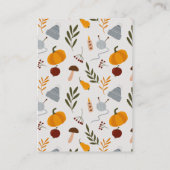 Warm omherfst essentiële boeken voor Baby shower Informatiekaartje (Achterkant)