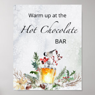 Warm omhoog bij de warme chocoladebar poster