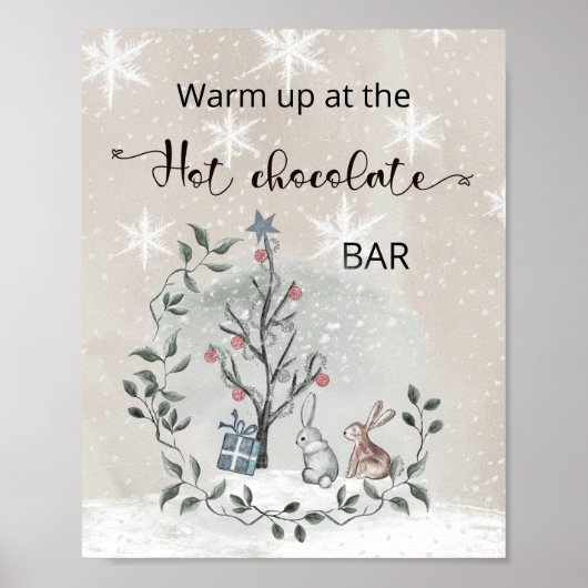 Warm omhoog bij de warme chocoladebar poster (Voorkant)