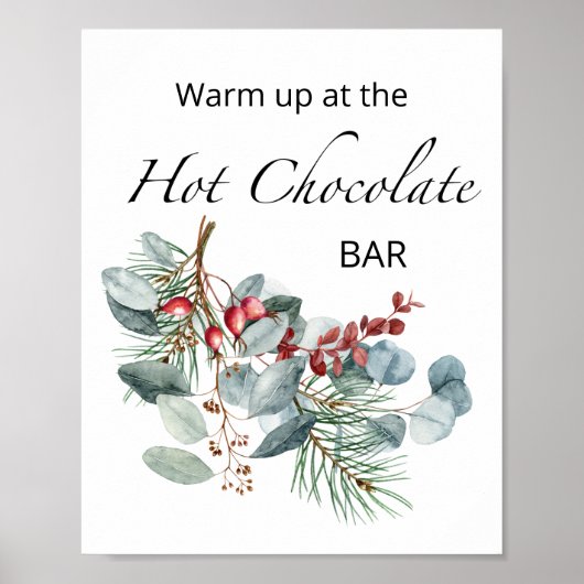 Warm omhoog bij de warme chocoladebar poster (Voorkant)