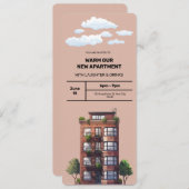 Warm onze nieuwe appartement uitnodiging (Voorkant / Achterkant)