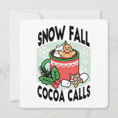 Warm op met Sneeuwval Cacaoroeps - Winterdrank Kaart (Voorkant)