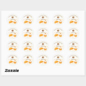 Warm Orange Chef Bakery Thank You Ronde Sticker (Vel)