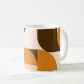 Warm Orange Geometric Composition Koffiemok (Voorkant rechts)