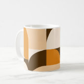 Warm Orange Geometric Composition Koffiemok (Voorkant links)