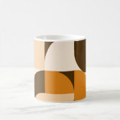 Warm Orange Geometric Composition Koffiemok (Center)