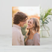 Warm Orange Romantic Photo Kaart (Staand voorkant)