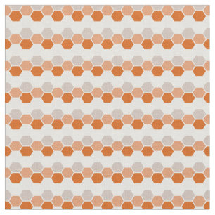 Warm Oranje geometrisch hexagram Stof
