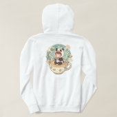 Warm Panda Coffee Cup Graphic Hoodie (Design achterkant)