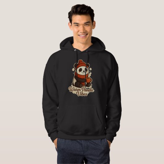 warm panda vibes hoodie (Voorkant volledig)