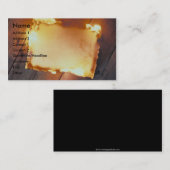 Warm papier op hout visitekaartje (Voorkant / Achterkant)