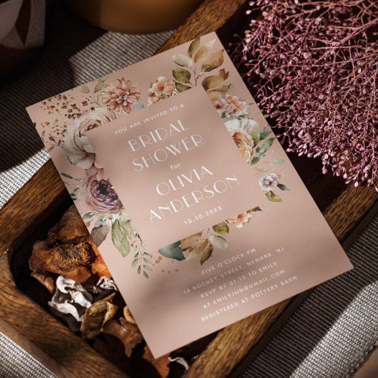 Warm Peach Beige Vrijgezellenfeest | Romantische B Kaart