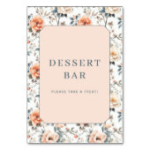 Warm Peach Floral Vintage Border Kaart (Achterkant)