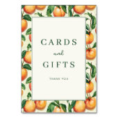 Warm Peach Illustration Border Kaart (Achterkant)