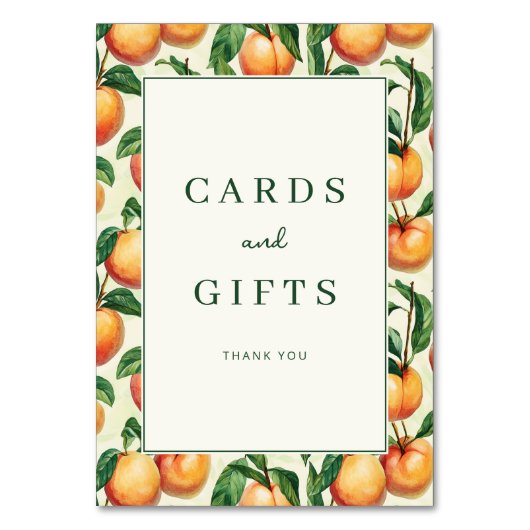 Warm Peach Illustration Border Kaart (Voorkant)