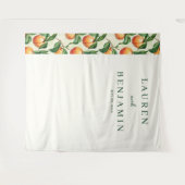 Warm Peach Illustration Border Wandkleed (Voorkant (horizontaal))