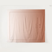 Warm Peach Minimalist Gradient Wandkleed (Voorkant (horizontaal))