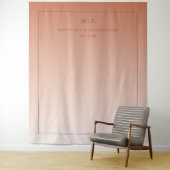 Warm Peach Minimalist Gradient Wandkleed (In situ)