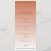 Warm Peach Minimalist Menu (Voorkant)