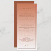 Warm Peach Minimalist Menu (Voorkant / Achterkant)