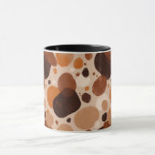 Warm Pebble Aesthetic Mug – Minimal Abstract Dots Mok (Midden)