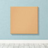 Warm perzik canvas kunst | Minimalistische huisdec (Insitu (Houten vloer))