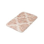 Warm Perzik Damast Aquarel Sierpatroon Badmat (Gekanteld)