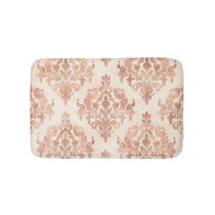Warm Perzik Damast Aquarel Sierpatroon Badmat
