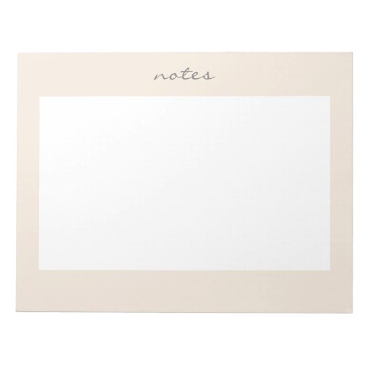 Warm Perzik Frame Script Notitieblok (Voorkant)