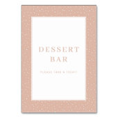 Warm Perzik Stippen Dessert Bar Bord Kaart (Achterkant)