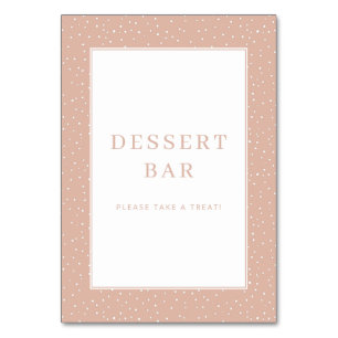Warm Perzik Stippen Dessert Bar Bord Kaart