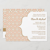 Warm PInk Gold Moroccan Couples Wedding Shower Kaart (Voorkant / Achterkant)
