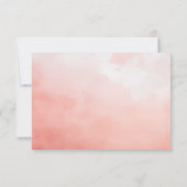 Warm Pink Waterverf Uitnodigingen (Achterkant)