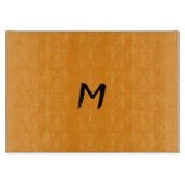 Warm pompoengeel Thanksgiving monogram glas Snijplank (Voorkant)