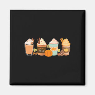 Warm Pumpkin Spice Latte Drink Herfst Koffielatten Magneet