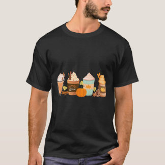 Warm Pumpkin Spice Latte Drink Herfst Koffielatten T-shirt