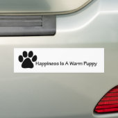 Warm Puppy Bumpersticker (Op auto)
