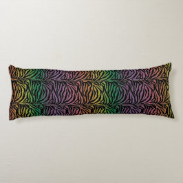 Warm Rainbow Tiger Animal Print Lichaamskussen