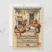 Warm Red and Orange Farmhouse Thanksgiving Kaart (Achterkant)