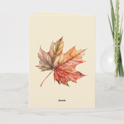 Warm Red and Orange Farmhouse Thanksgiving Kaart (Achterkant)