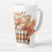 Warm Red and Orange Farmhouse Thanksgiving Latte Mok (Rechterhoek)