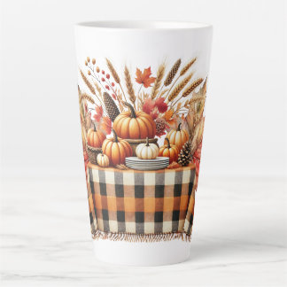 Warm Red and Orange Farmhouse Thanksgiving Latte Mok